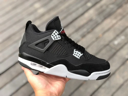 Air Jordan 4 Retro "Black Canvas" Black DH7138-006