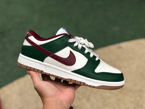 Nike Dunk Low "Gorge Green" White Green Red FB7160-161