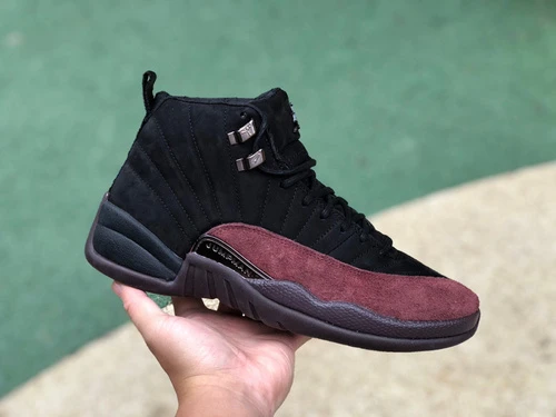 A Ma Maniere x Air Jordan 12 Black Red Sneakers DV6989-001