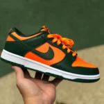 Nike Dunk Low "Miami Hurricanes" Orange Green DD1391-300