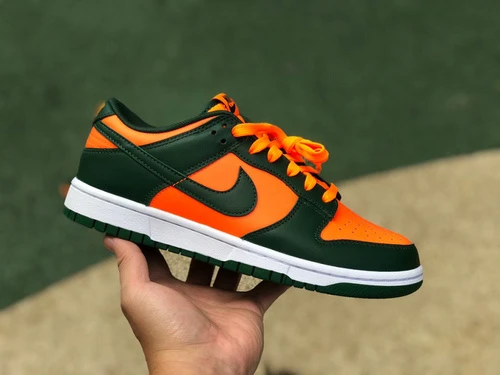 Nike Dunk Low "Miami Hurricanes" Orange Green DD1391-300