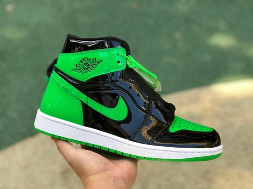 Air Jordan 1 "Pine Green" Patent Leather High-Top Sneaker 575441 555088-030