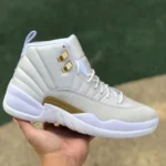 Air Jordan 12 OVO White Gold Sneakers 873864-102