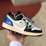 Air Jordan 1 Low Black Blue Sneakers 553560-062