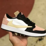 Travis Scott x Air Jordan 1 Low Black Pink Gold Hook CQ4277-995