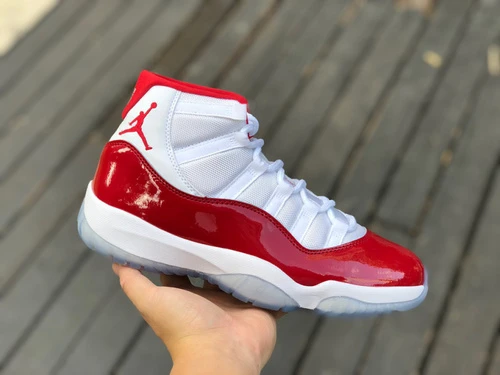 Air Jordan 11 "Cherry" White Red Basketball Shoes CT8012-116