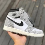 Air Jordan 1 High OG "White Cement" White Grey Sneakers