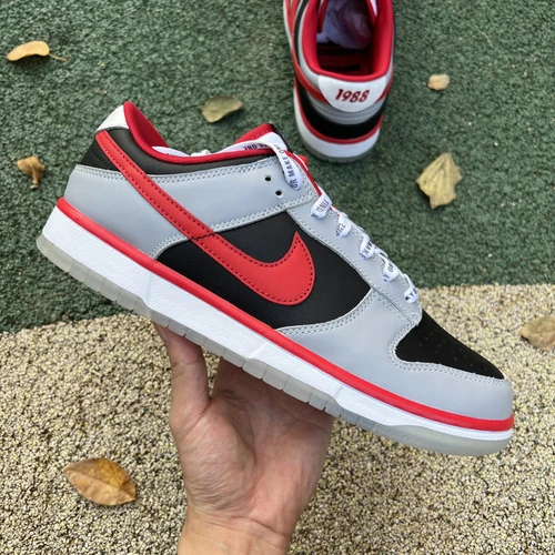 CAU Athletics x Nike Dunk Low Grey Black Red DR6189-001