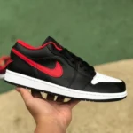 Air Jordan 1 Low Black White Red 553558-063