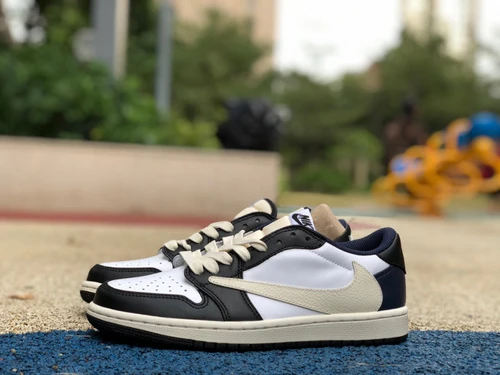 Travis Scott x Air Jordan 1 Low Black White Navy Blue CQ4277-999