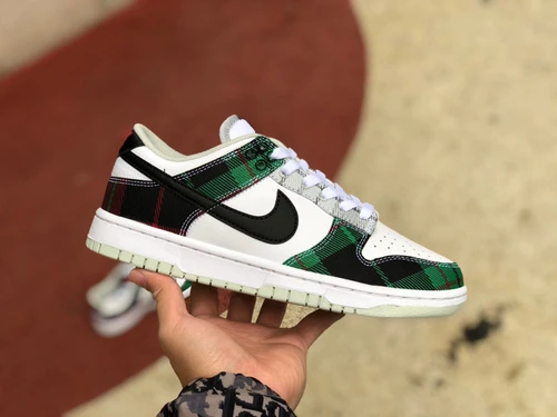 Nike Dunk Low Retro "Plaid" White Green DV0827-100