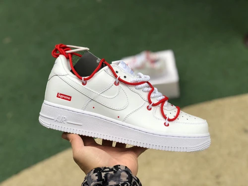 Supreme x Nike Air Force 1 White/Red CU9225-100