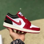 Air Jordan 1 Low "Chicago" White Red Black Sneakers DC0774-160