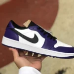 Air Jordan 1 Low Golf White Purple Sneakers DD9315-105