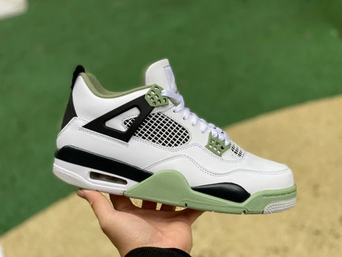 Air Jordan 4 WMNS "Seafoam" White Black Green AQ9129-103