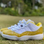 Air Jordan 11 Low WMNS "Yellow Snakeskin" Yellow Basketball Shoes AH7860-107