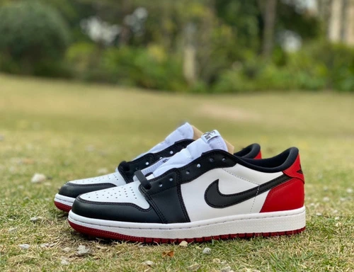 Air Jordan 1 Low "Black Toe" Iconic Low-Top Sneaker 555088-125