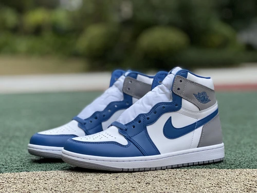 Air Jordan 1 High OG "True Blue" White Grey Blue Sneakers DZ5485-410