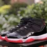 Air Jordan 11 "Bred" GS Black Red Basketball Shoes 378038-378037-061