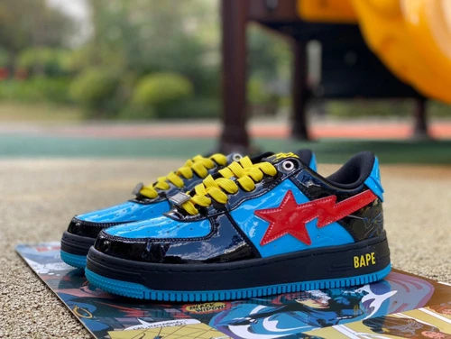 Marvel x Bape STA Black Blue Red