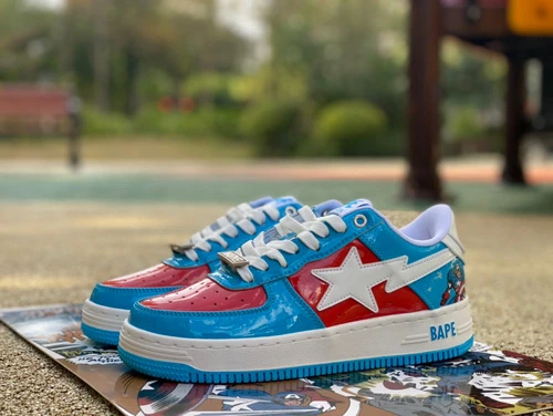 Marvel x Bape STA Blue Red White 1I73-191-903