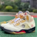 Off-White x Air Jordan 5 "Sail" DH8565-100