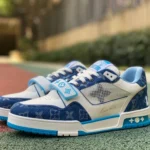 LOUIS VUITTON Trainer White Blue