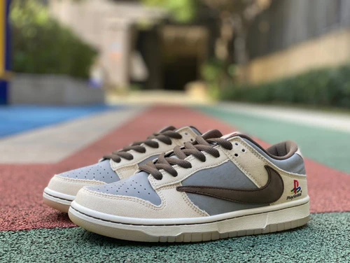 Travis Scott x Playstation x Nike SB Dunk Low Grey Blue CU1726-800