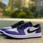 Air Jordan 1 Low Golf White Purple Sneakers DD9315-105