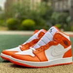 Air Jordan 1 Mid SE White Orange Sneakers DM3531-800