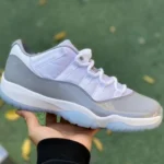 Air Jordan 11 Retro Low "Cement Grey" Grey White Basketball Shoes AV2187-140