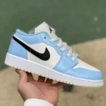 Air Jordan 1 Low GS "Ice Blue" White Blue Sneakers 554723-401