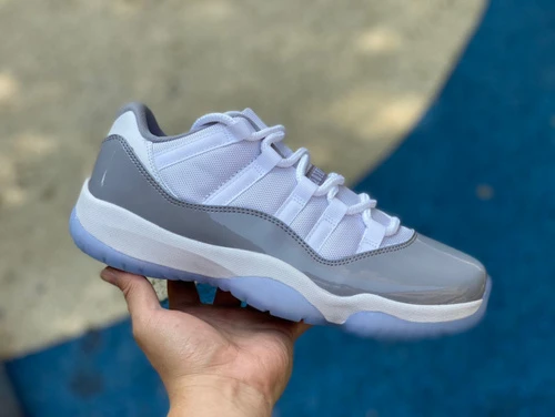 Air Jordan 11 Retro Low "Cement Grey" Grey White Basketball Shoes AV2187-140