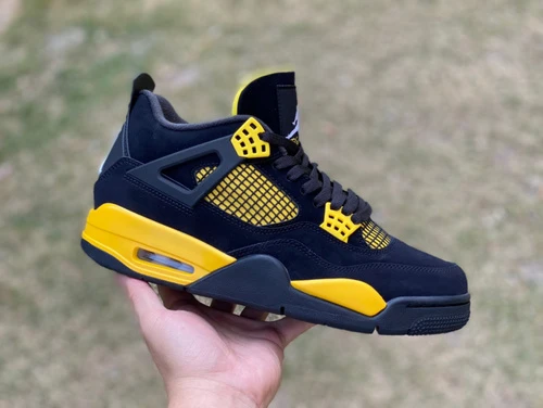 Air Jordan 4 Retro "Thunder" Black Yellow T1 Edition DH6927-017