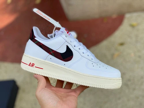 Nike Air Force 1 White/Red Checkered DV0789-100