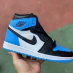 Air Jordan 1 High OG "UNC Toe" Blue Black Sneakers DZ5485-400