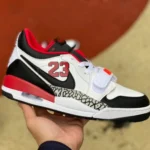 Air Jordan Legacy 312 White Black Red 23 Logo Low Low-Top Sneaker FJ7221-101