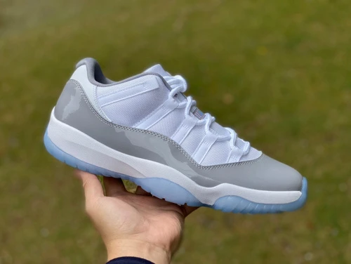 Air Jordan 11 Retro Low "Cement Grey" Grey White Basketball Shoes AV2187-140