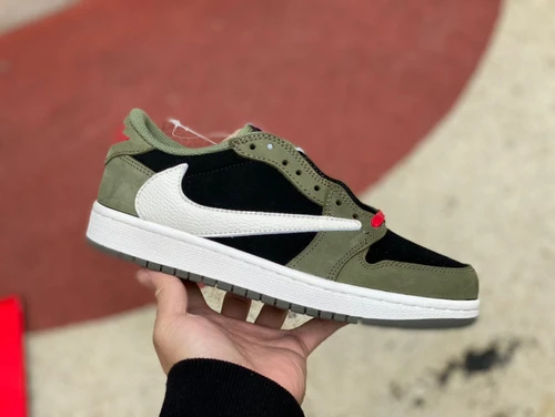 Travis Scott x Air Jordan 1 Low Black Green CQ4277-008