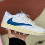 Travis Scott x Air Jordan 1 Low White Blue DO7097-100