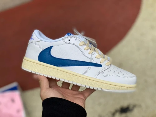 Travis Scott x Air Jordan 1 Low White Blue DO7097-100