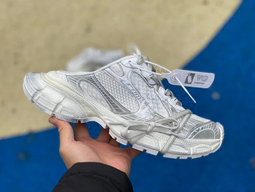 Balenciaga 3XL Mule Silver White