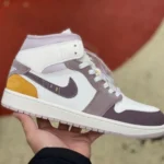 Air Jordan 1 Mid Craft White Brown Sneakers DM9652-102