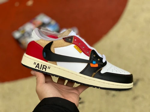 Air Jordan 1 x OFF-WHITE Black Toe Low Sneakers CZ0790-107