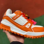 LOUIS VUITTON Trainer Maxi White Orange