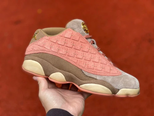 Clot x Air Jordan 13 "Terracotta" Burgundy Sneakers AT3102-200