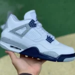 Air Jordan 4 "Midnight Navy" White Blue DH6927-140  LJR Edition