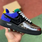 Louis Vuitton x Nike Air Force 1 Silver Black Blue