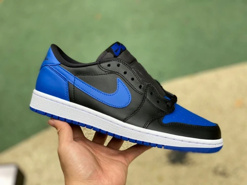 Air Jordan 1 Low "Black Blue" Premium Edition Low-Top Sneaker 705329-004