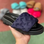 LOUIS VUITTON Pool Pillow Comfort Slides Blue